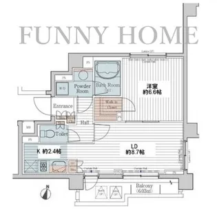東京都世田谷区太子堂1【マンション】の間取り