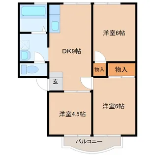 フランツ B棟【2階】の間取り