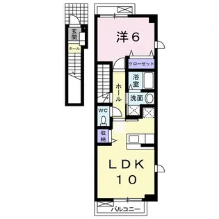 1LDKの間取り画像