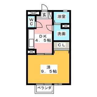 セジュール當水 A棟【1階】の間取り
