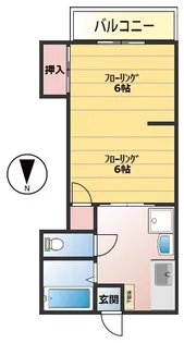 ハイツ江添【1階】の間取り