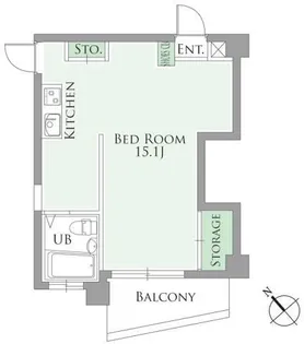 東都赤坂コーポ二【6階】の間取り
