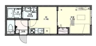 埼玉県越谷市大字袋山【アパート】の間取り