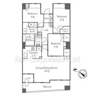 パークスクエア横浜【17階】の間取り