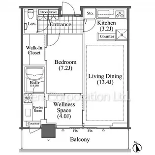 芝浦アイランド ブルームタワー【35階】の間取り