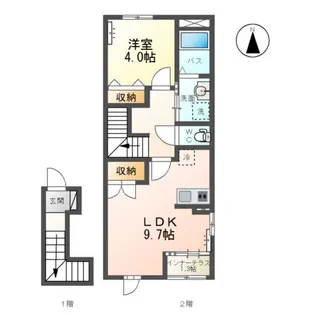 福島県福島市永井川字壇ノ腰【アパート】の間取り