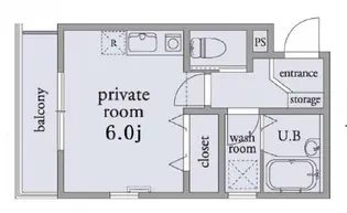 アーベインテラス舟渡【2階】の間取り
