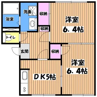 フレグランス平山C【2階】の間取り