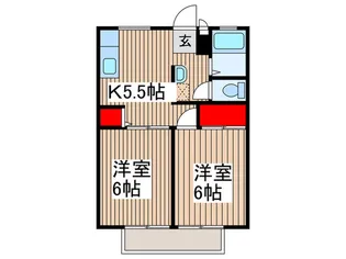 サンライフハタ【2階】の間取り