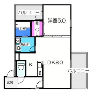 フィアスコート北旅籠町東I番館【1階】の間取り