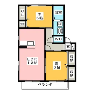 ミルフィオリA【2階】の間取り