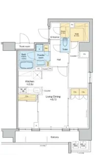 プラウドフラット大井町【14階】の間取り