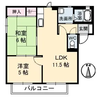シャーメゾントルペ【1階】の間取り