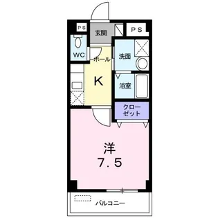 サンパティーク・シュッド【1階】の間取り