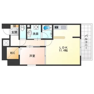 ロイジェント玉川【3階】の間取り