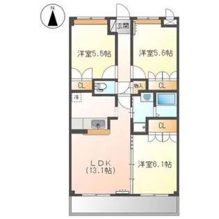 ディアベルジュ【2階】の間取り