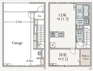 Inframince Edge(アンフラマンス エッジ)【2階】の間取り