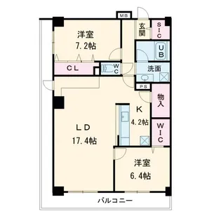 大阪府大阪市浪速区敷津東2【マンション】の間取り