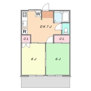 コーポ中村B【1階】の間取り