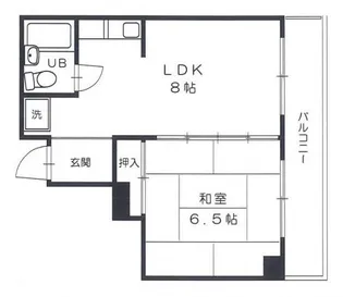 小松コーポ御幸【1階】の間取り