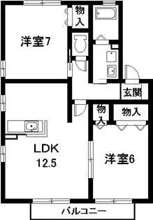 オーチャードタウン A棟【2階】の間取り