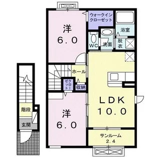 サンリット アヴェニューB【2階】の間取り