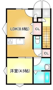 EARL´S COURT下泉【1階】の間取り