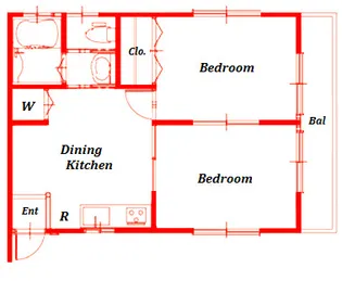 メゾン西久保【2階】の間取り
