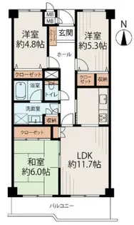 神奈川県横浜市保土ヶ谷区瀬戸ケ谷町【マンション】の間取り
