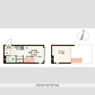 レインパレス西大島【1階】の間取り