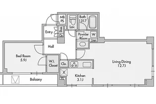プライムアーバン赤坂【3階】の間取り