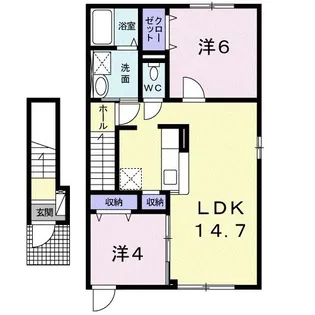 アイリスI【2階】の間取り