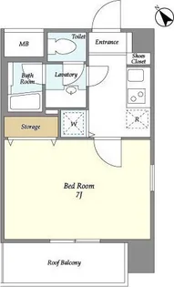 ミリアレジデンス赤坂【6階】の間取り