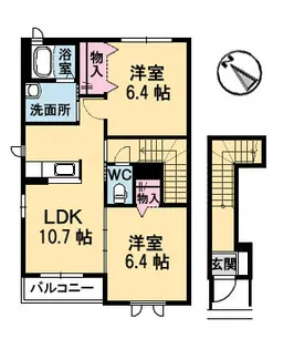 ガーデニアマミ【2階】の間取り