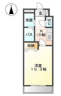愛知県名古屋市天白区荒池2【アパート】の間取り