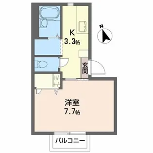 シャーメゾン上町A【1階】の間取り