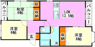 福岡県飯塚市伊岐須【マンション】の間取り