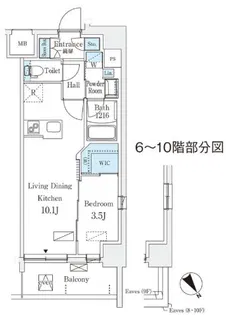 エル・セレーノ横浜【8階】の間取り