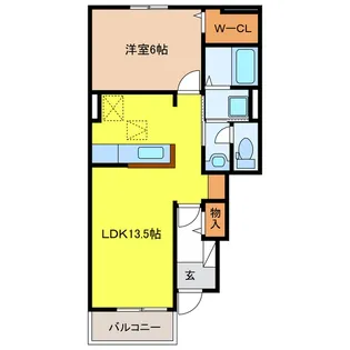 岐阜県岐阜市茜部大川1【アパート】の間取り