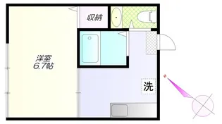 第一かしわ荘【2階】の間取り