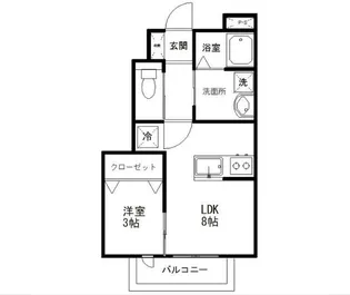 ソレーユ小松島【1階】の間取り