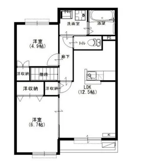 ソレイユ狭山ヶ丘【2階】の間取り