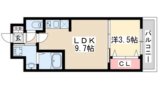 アルティザ緑地公園【9階】の間取り