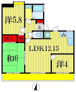 千葉県船橋市藤原3【マンション】の間取り