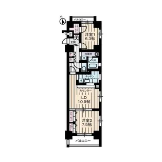 フォレストフローラ【3階】の間取り