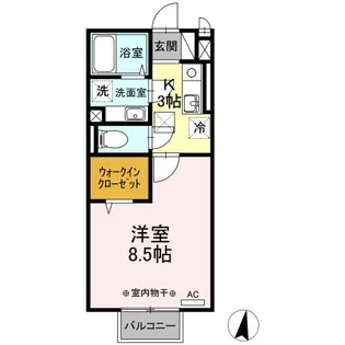ルインズ・イン・マルヤマ【2階】の間取り