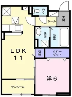 フェリア太田A【1階】の間取り
