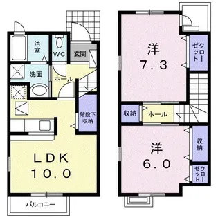 クリアネス ラメール【1階】の間取り