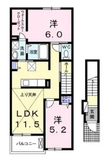 ビオーレ御幸【2階】の間取り