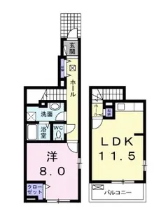 プロムナード 大瀬【1階】の間取り